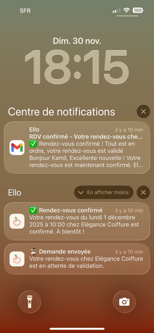 Notification in-app Ello Pro